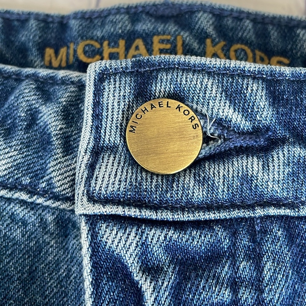 ♥️Michael Kors♥️ Blue Denim Jeans wide leg Capri. Size (0) - Picture 7 of 9
